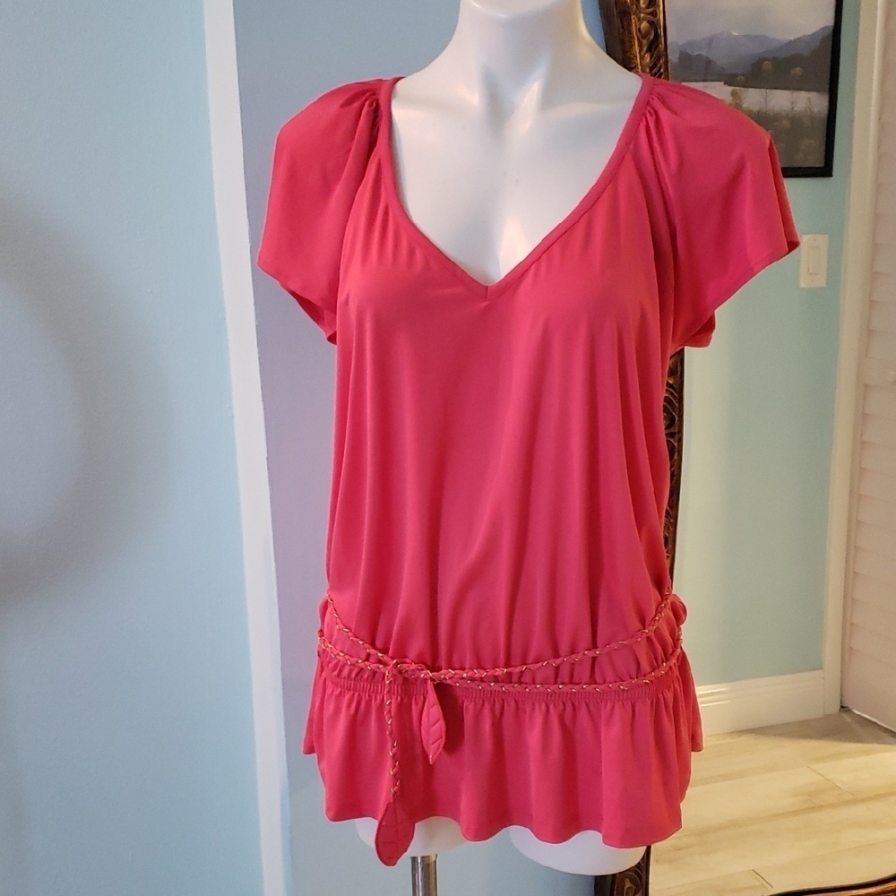 Torrid Drop Waist Top With Tie Belt